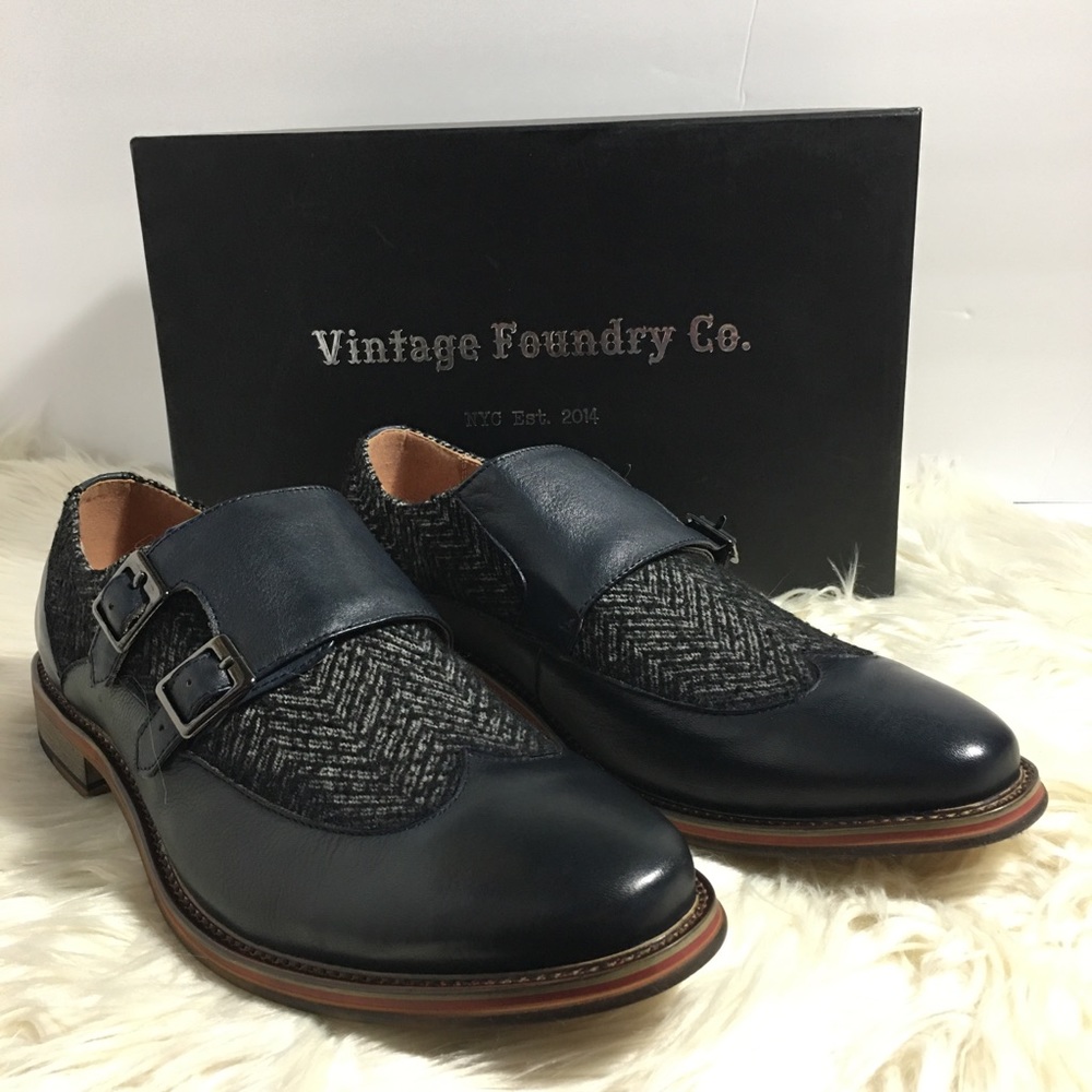 Vintage Foundry Avalite Monk Strap Leather Shoe